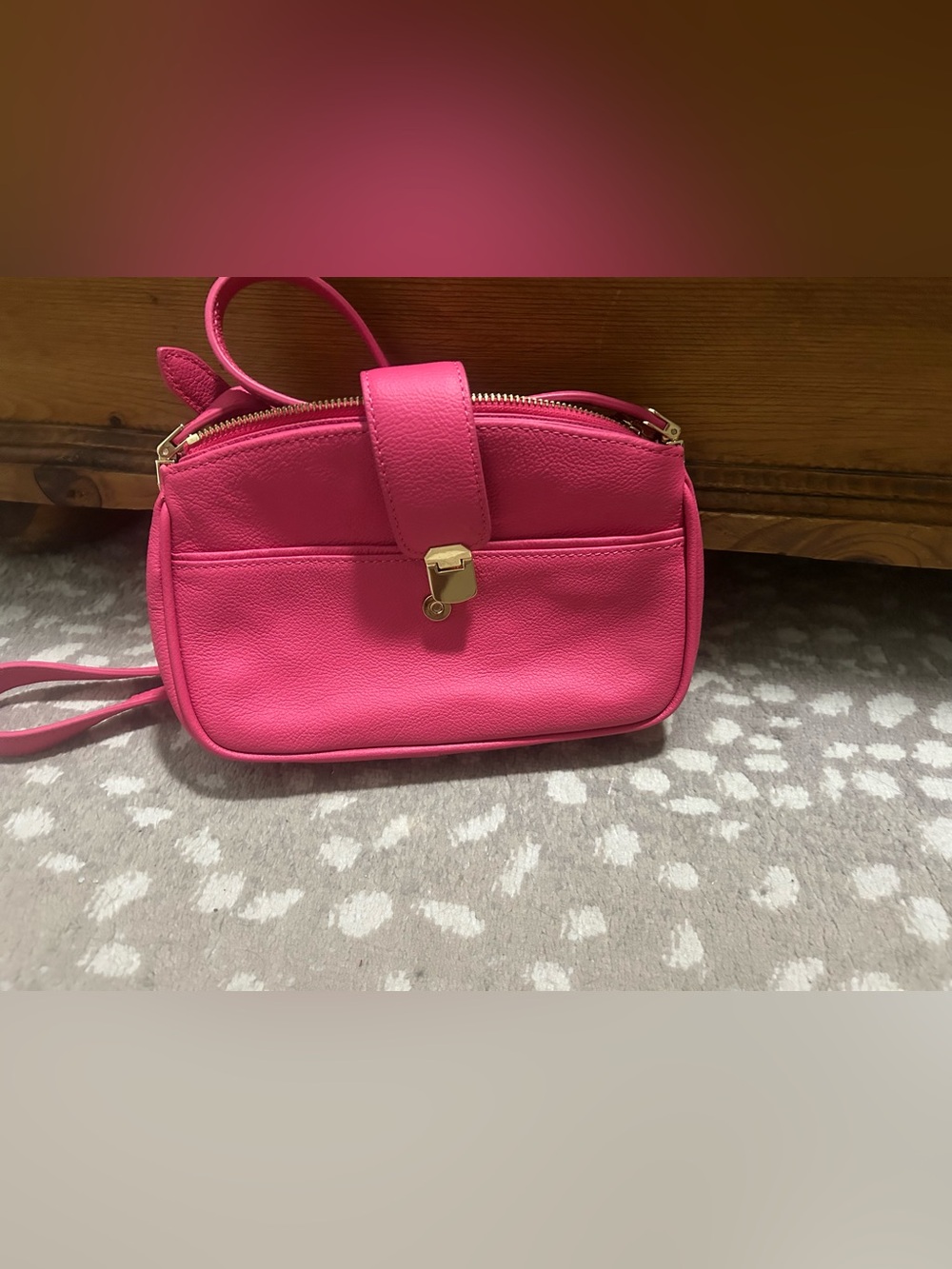Talbots Pink Leather Crossbody Bag